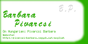 barbara pivarcsi business card